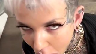 Alluring inked bimbo horny porn clip