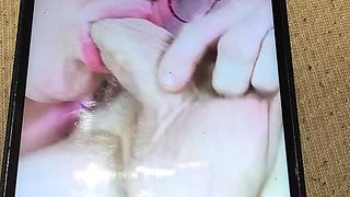 Nasty Slut Watches Her Own Porn Gagging on That Cock Deep in Her Throat with the Load He's Got