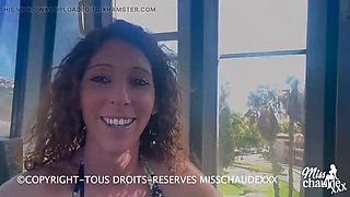 Misschaudexxx sucks big dick and gets fucked hard in outdoor cable car