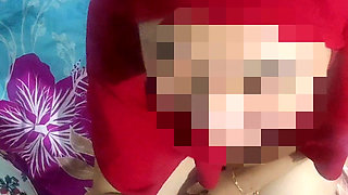 My Big Dick Gets Blowjob by Beautiful Red Hijab Teacher