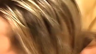 Blonde Bisexual Sluts Brianna Love and Harmony Rose Deepthroat Cock and Swap Cum