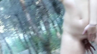 Martina Vidal: Nasty MILF Is Peeing Totaly Nude in the Wood