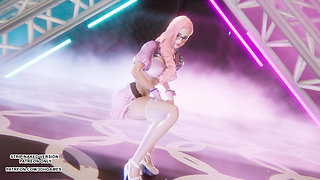 MMD Purple Kiss - Nerdy Seraphine Sexy Kpop Dance League of Legends Hentai