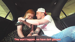 Swallowed cum in the backseat of the car.