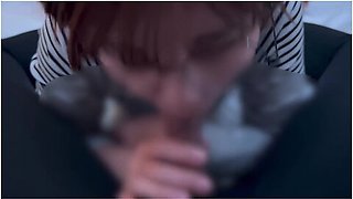 Glasses Girl Gets Caught By The Smell Of Dick And Sucks Up A Lot Of Sperm