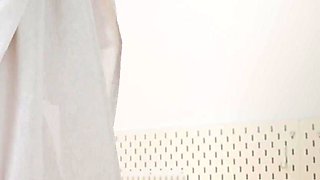 A Busty Wife Makes Out for Her Husband - a Skirt and a Sexy Necklace Are Enough. Marital Sex.