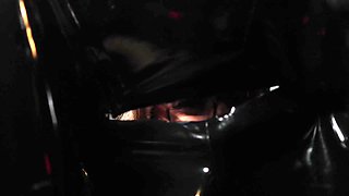 Confined in Latex Sack POV
