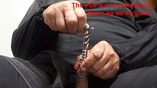 Cock sounding cum, urethral fuck, cock sounding