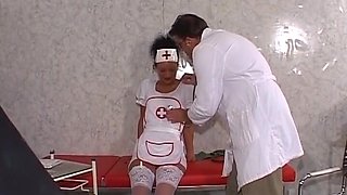 Attractive German Nurse Rides Doctor's Dick Until Massive Cumshot