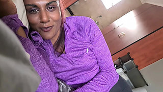 POV Dirty Talking Desi Slut Bedroom Dildo Sucking and Fucking