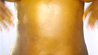 A Very Beautiful Sexy Ebony Girl Stands Naked Oil Nipples Pointing at Camera Close up Asking You Bust Big Cumshot - Mastermeat1
