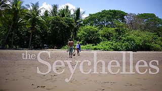 Couple spending honey moon out broad