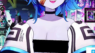 Hentai redhead gives blowjob and having sex