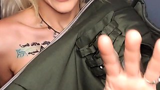 Blonde teen Sierras first erotic masturbation video