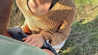 Big ass teen begs to cum all over her booty - POV