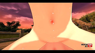 Kaiju N8 Hentai - Kikoru Shinomiya Handjobjob and Fucked at Cowgirl POV - Asian Japanese Manga Anime Hentai 3D Porn