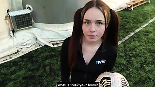 Sexy chick wins pro football player - greatest XXX cowgirl!