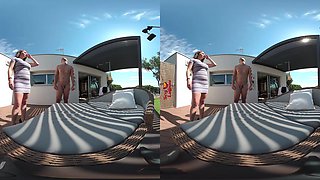 Busty Latina GF Railed On The The Terrace Photoshoot BTS - perVRt