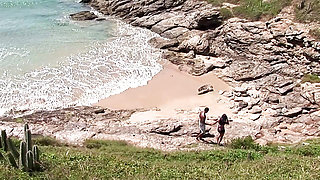 Summer at Three Scene-2 Horny Brunette on the Beach Fucking with a Black Stranger
