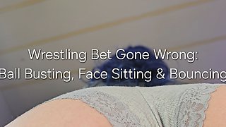 Wrestling Bet Gone Wrong: Ball Busting, Face Sitting and Bouncing