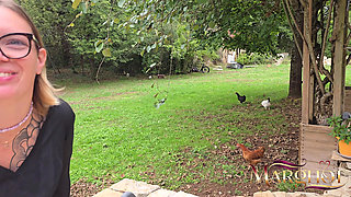 End of Summer Season My Boyfriend Fucks My Ass Hard, Dilates Me, Makes Me Squirt and Fills Me with Cum on the Terrace