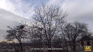 Hunt4k. scopo una ragazza dai capelli rossi davanti al fidanzato