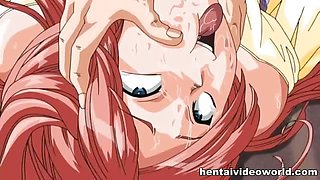 Poor hentai girl cumming and pissing after sex