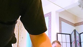 Hardcore fucking on the couch with amateur blonde