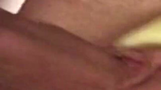 Food fetish and pussy fucking in the kitchen
