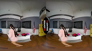 Masturbate To My Perfect Schoolgirl Tits As I Try On Short Skirts & Cheerleader Outfits - RealHotVR