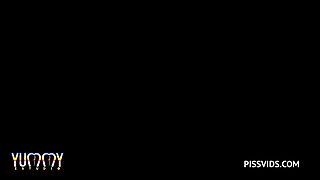 Horny Brazilian Reh Queen first time drinking piss doing DP with