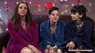 Submissive lesbian ass whipped