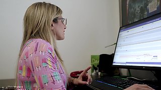 Homemade amateur video of Cory Chase unboxing some lingerie