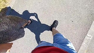 Step Mommy Adrian Gets Wild in Park Sex Party with Doggy Style Fuck