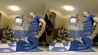 Toilet Lap Dance; Pornstar Lap Dance and Blowjob in Stockings
