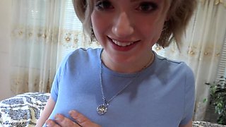 Gracie Gates’ natural tits bounce in pov