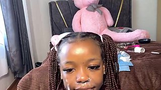 Amateur black couple has some fun in their room