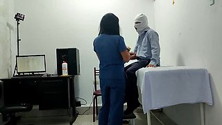 Hot Latina Doctor & Nurse Fuck Patient on Stretcher - Amateur Clinic Sex