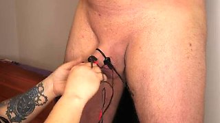 Amateur Couple CBT Pegs & Estim Torment - British Mistress Domination