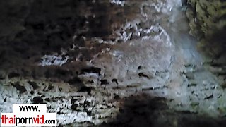 Nasty amateur porn Thai mom humped in a cave