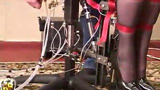 woman chairtied and fuking machine