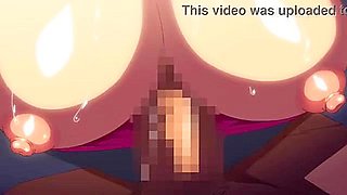 He thrusts it deep into her throat and ejaculates into her mouth, and he cums inside her ass and vagina.