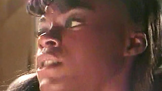 She is busty nubian babe who got bend over and fucked by BBC