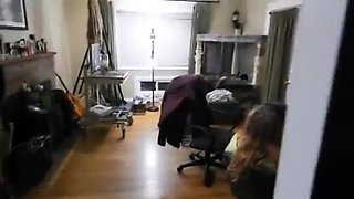 Brother catches sister masturbating