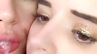 Hot Students Play with Saliva