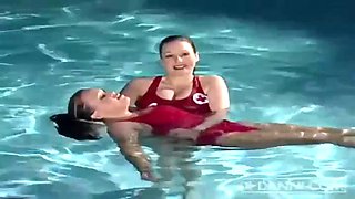 Lesbians pool