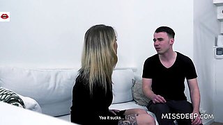 Skinny blonde trailer with pretty sweetie from DIRTY DATING STORIES