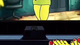 Tarantino Parody. Once Upon Time a... Housewife Mrs Sinpsom Teases with Dirty Feet. Cartoon Foot Fetish