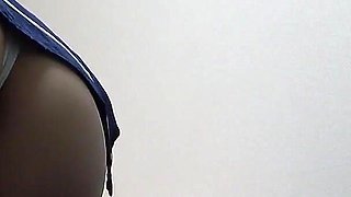 No Bra Apron Uniform Natural Boobs, Mini Skirt Legs and Thighs, Micro Thong G String, Cute Japanese Maid Sexy Room Cleaning