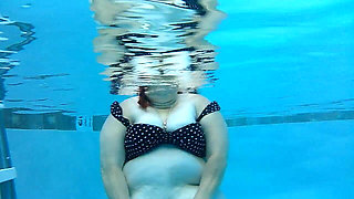 Watch BBW Nurse Vicki Exercise in Pool with Underwater Camera See My